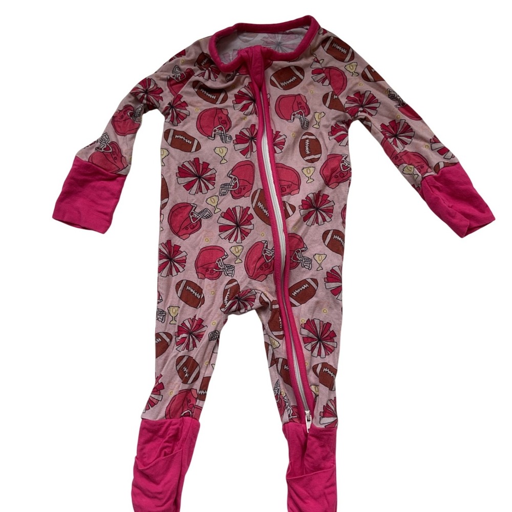 Bamboo Pink Football Cheerleader Bamboo Zippy